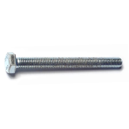 Midwest Fastener Class 8.8, M8-1.25 Hex Head Tap Bolt, Zinc Plated Steel, 80 mm L, 6 PK 78345